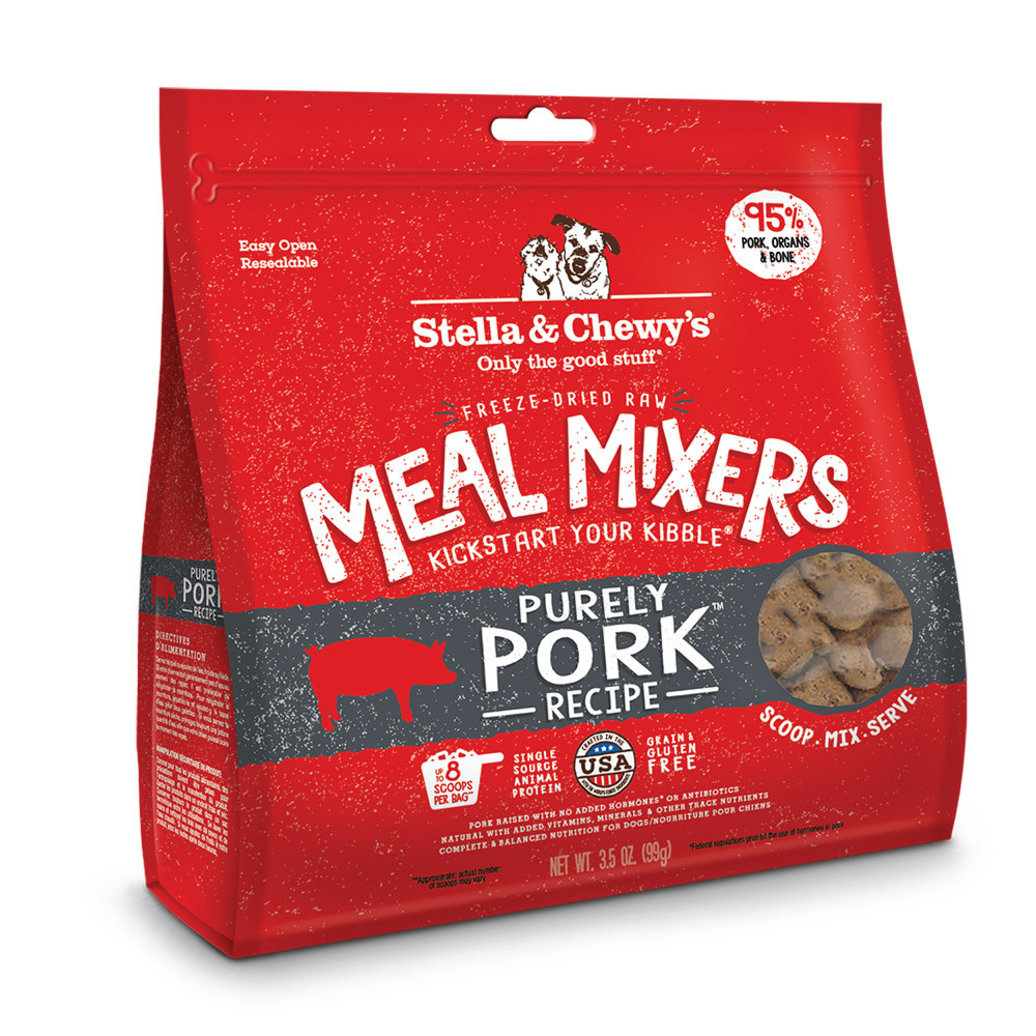 Stella & Chewy's Pork Meal Mixers Freeze-Dried Dog Food 3.5oz