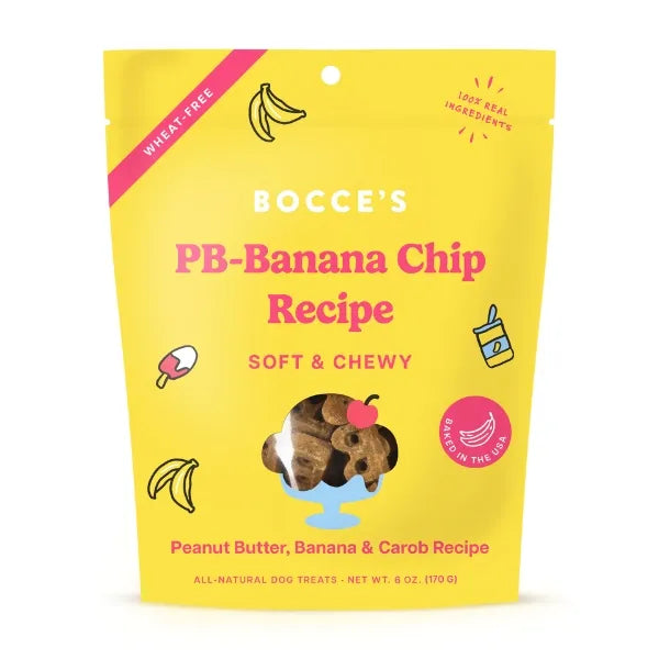 Bocce's Bakery Peanut Butter & Banana Chip Dog Treats