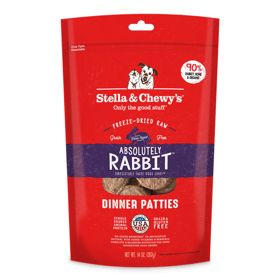 Stella & Chewy's Rabbit Freeze-Dried Dinner Patties 14oz