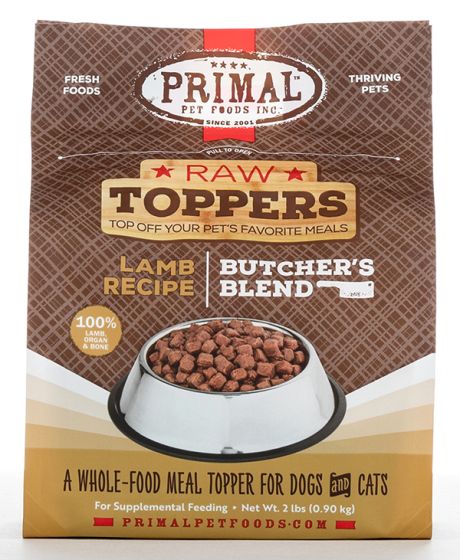 Primal Frozen Lamb Meal Topper Dog Food 2 lb