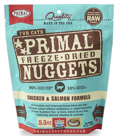 Primal Freeze-Dried Nuggets Chicken & Salmon Raw Cat Food
