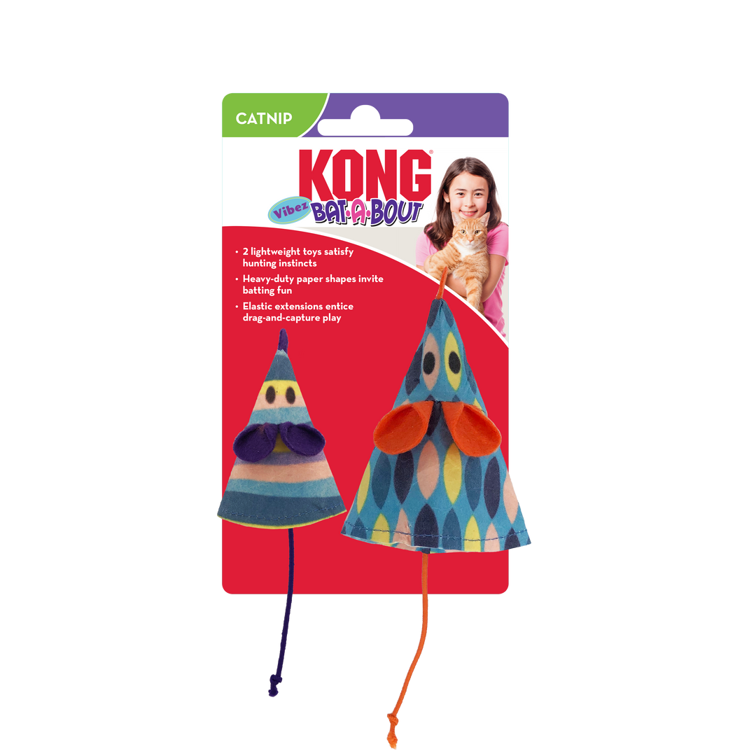 Kong Bat-A-Bout Vibes Mouse Cat Toy (2 Pack)
