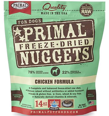 Primal Freeze-Dried Nuggets Chicken Raw Dog Food