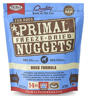 Primal Freeze-Dried Nuggets Duck Raw Dog Food