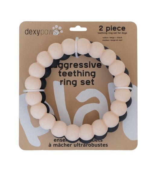 Dexypaws 2 Piece Teething Ring Set