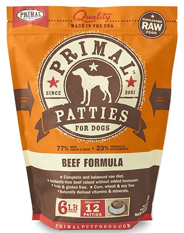 Primal Raw Patties Beef Dog Food