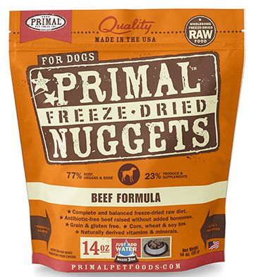 Primal Freeze-Dried Nuggets Beef Raw Dog Food