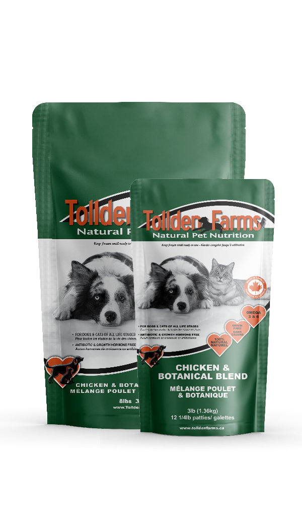 Tollden Farms Chicken and Botanicals Raw Dog Food