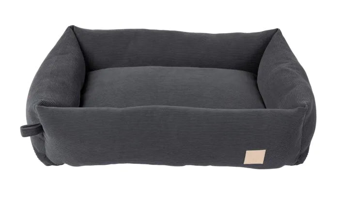 FuzzYard Life Corduroy Dog Bed - Slate Grey