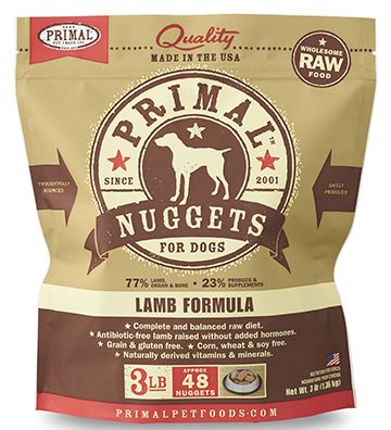 Primal Raw Nuggets for Dogs Lamb Dog Food