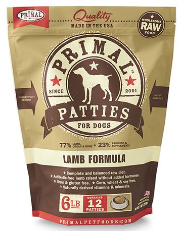 Primal Raw Patties Lamb Dog Food