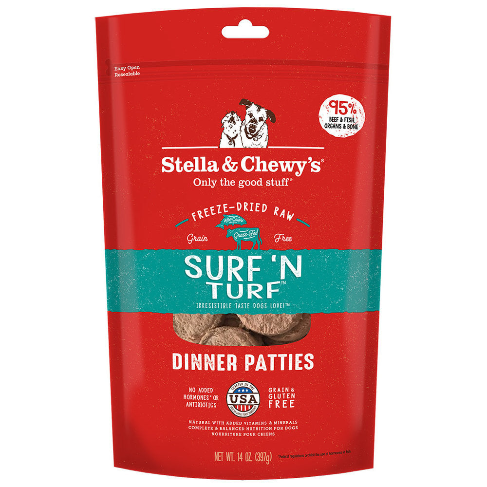 Stella & Chewy's Surf 'N Turf Freeze-Dried Dog Food 14oz