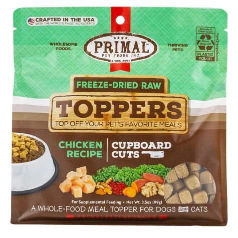 Primal Freeze-Dried Raw Toppers Chicken Dog Food
