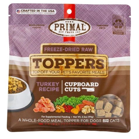 Primal Freeze-Dried Raw Toppers Turkey Dog Food