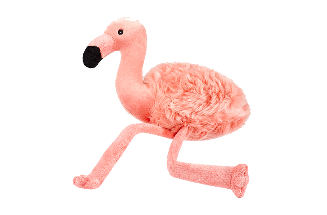 Fluff N' Tuff Dog Toy Lola Flamingo