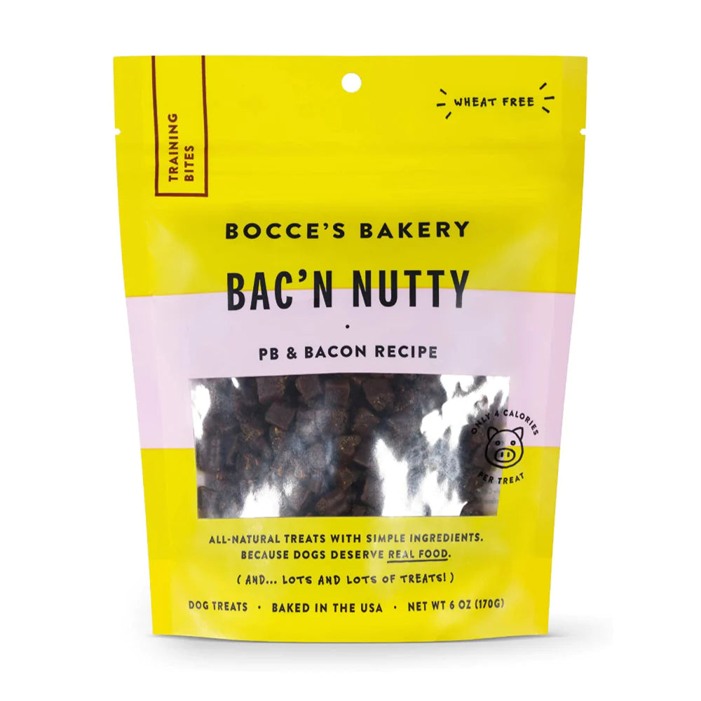 Bocce's Bac N Nutty Training Bites Dog Treats