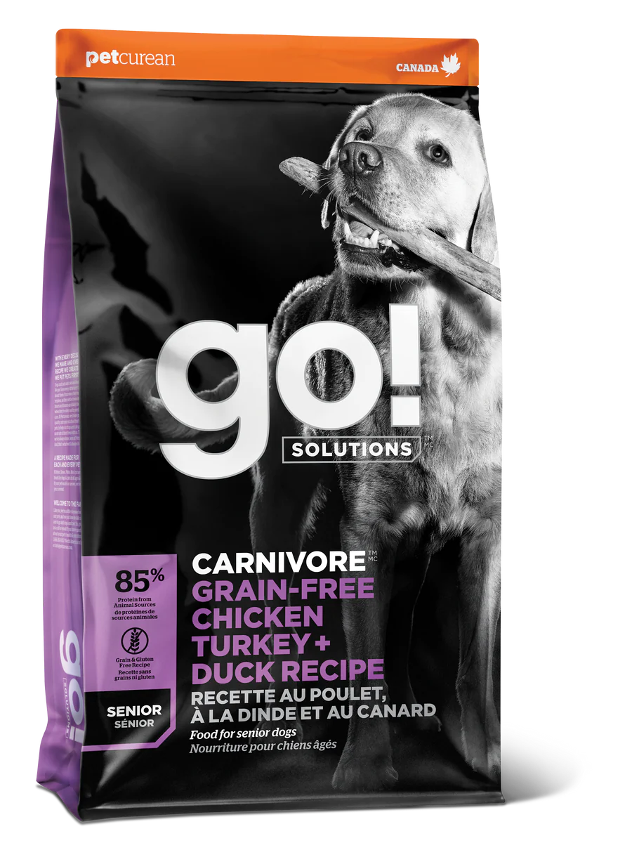 Go! Carnivore Grain Free Senior Chicken, Turkey, Duck Dog Food