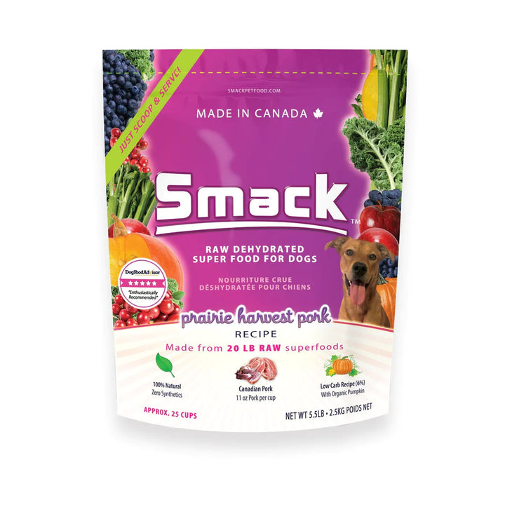 Smack Prairie Harvest Pork Dehydrated Raw Dog Food