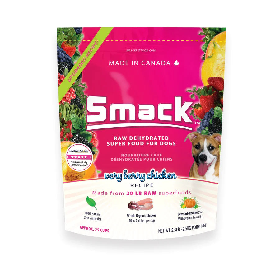 Smack Very Berry Chicken Dehydrated Raw Dog Food