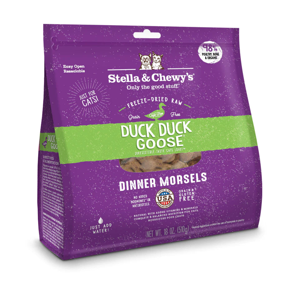 Stella & Chewy's Duck, Duck Goose Freeze-Dried Raw Dinner Morsels Cat