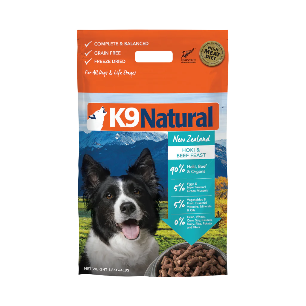 K9 Naturals Freeze-Dried Hoki & Beef Dog Food