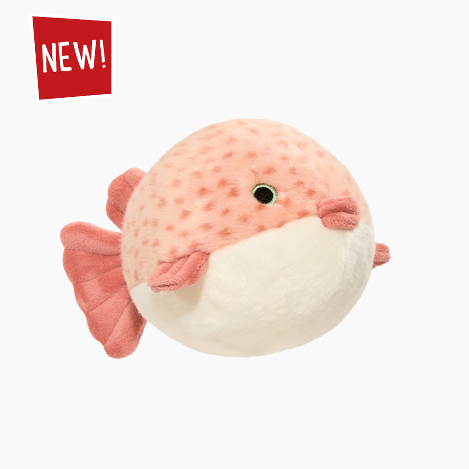 Fluff N' Tuff Dog Toy Dottie Puffer Fish