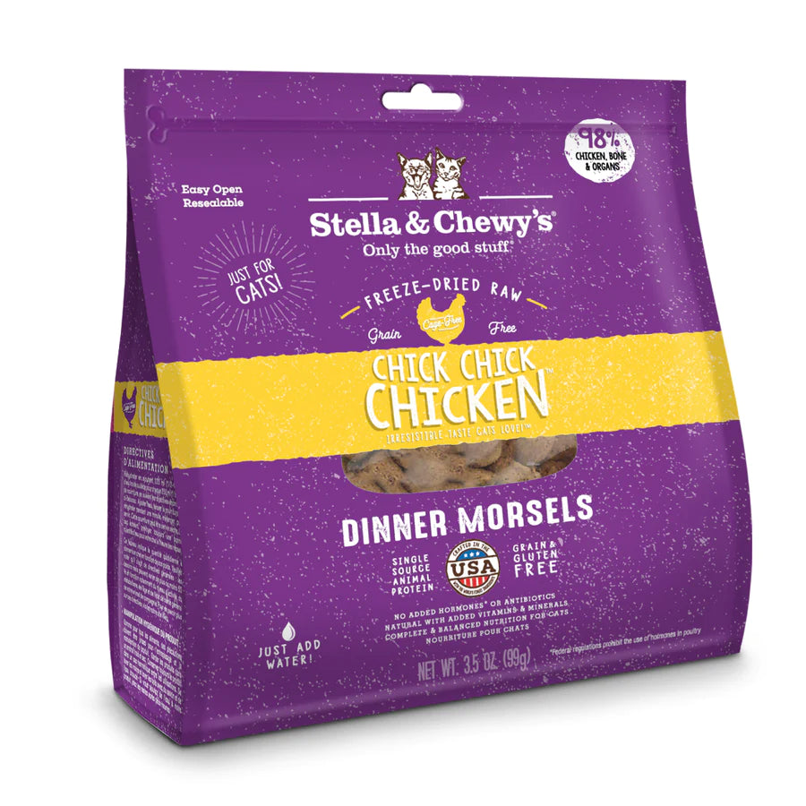 Stella & Chewy's Chick, Chick, Chicken Freeze-Dried Raw Dinner Morsels Cat