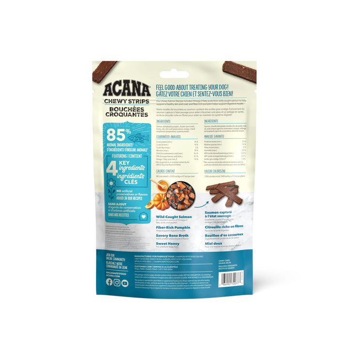Acana Chewy Strips Salmon Dog Treats