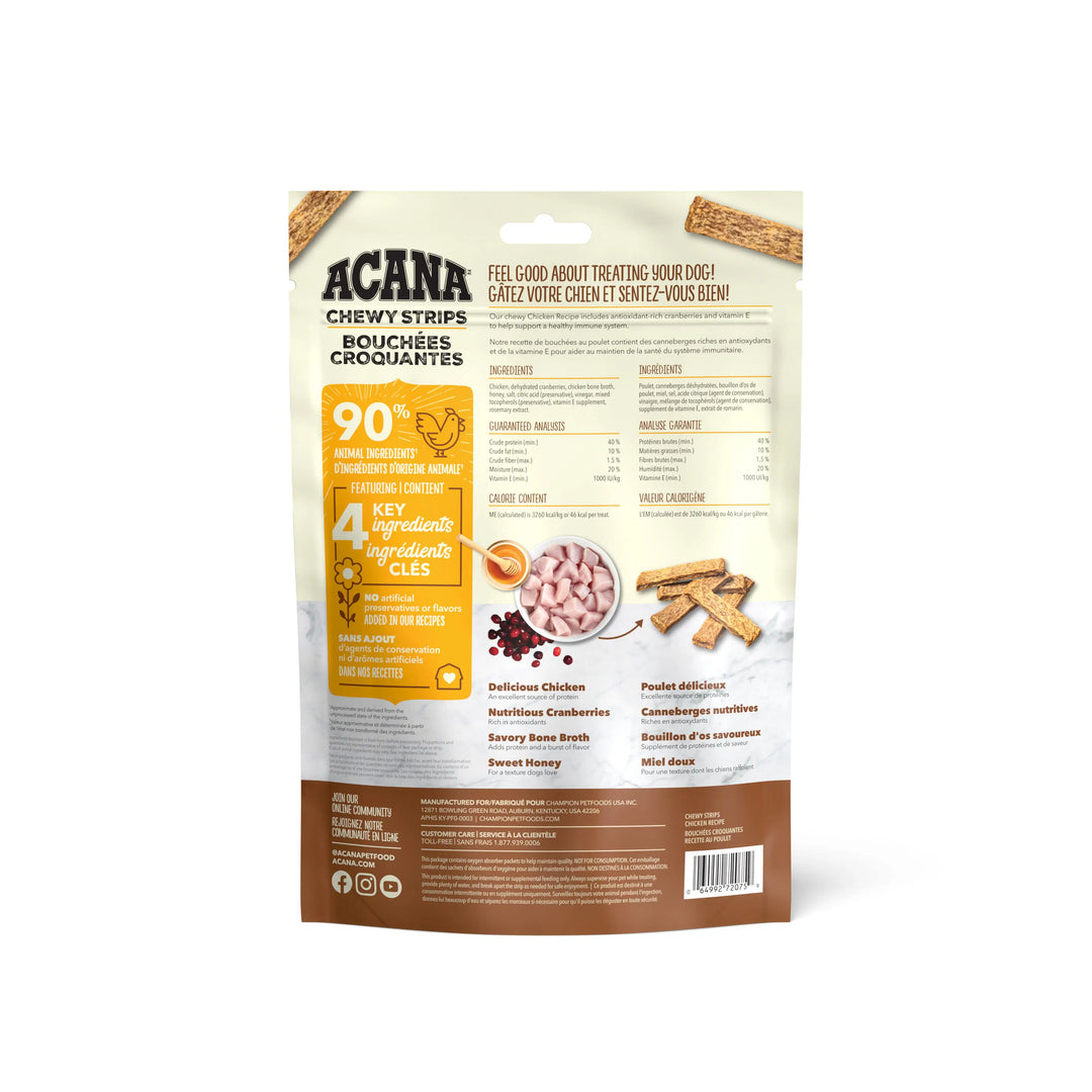 Acana Chewy Strips Chicken Dog Treats