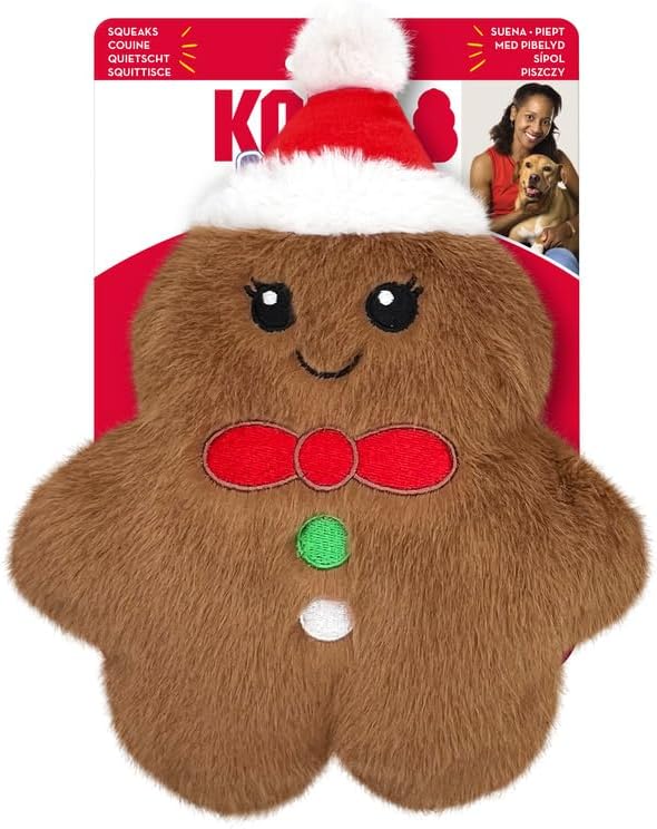 Kong Holiday Snuzzles Mini Gingerbread Dog Toy