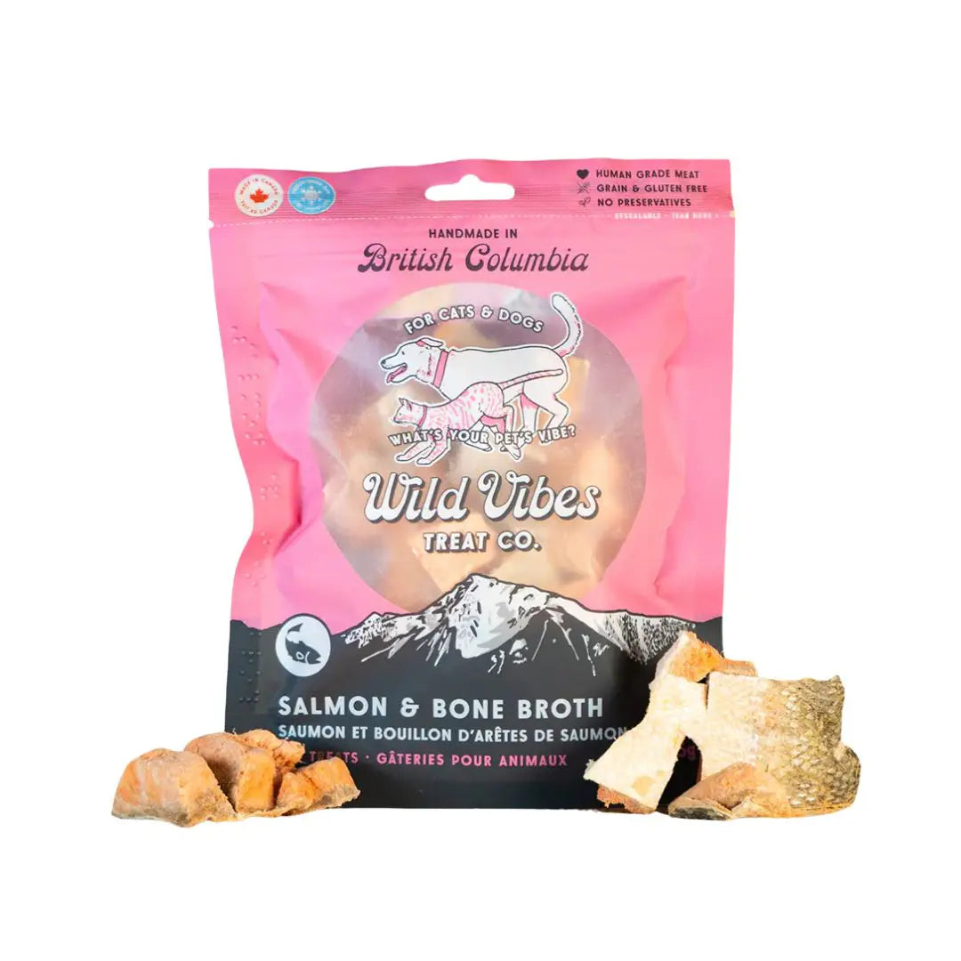 Wild Vibes Salmon & Bone Broth Dog Treats