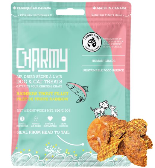 Charmy Air-Dried Rainbow Trout Filet Dog Treat