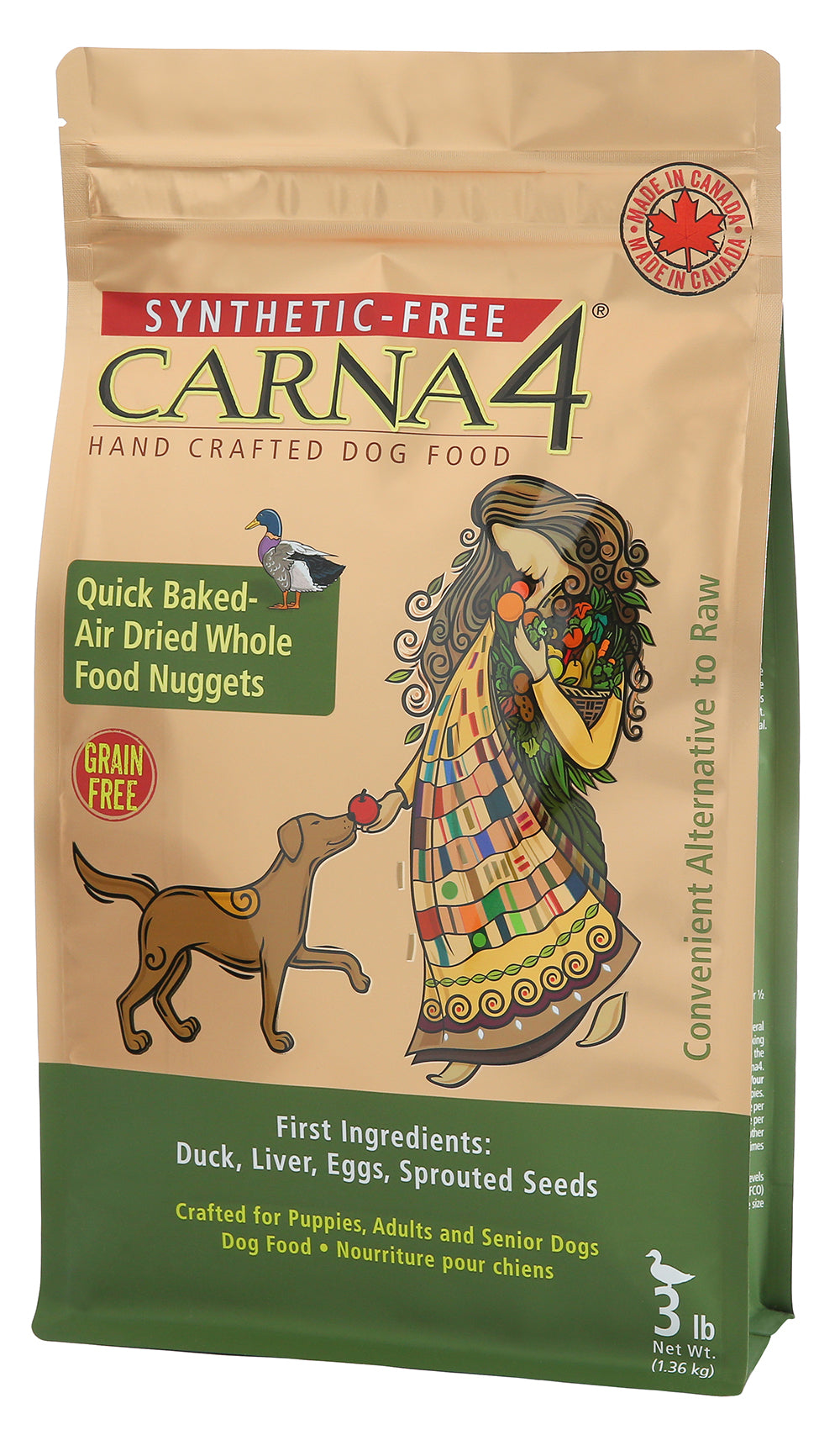 Carna4 - Quick Baked - Air Dried Whole Food Nuggets - Duck