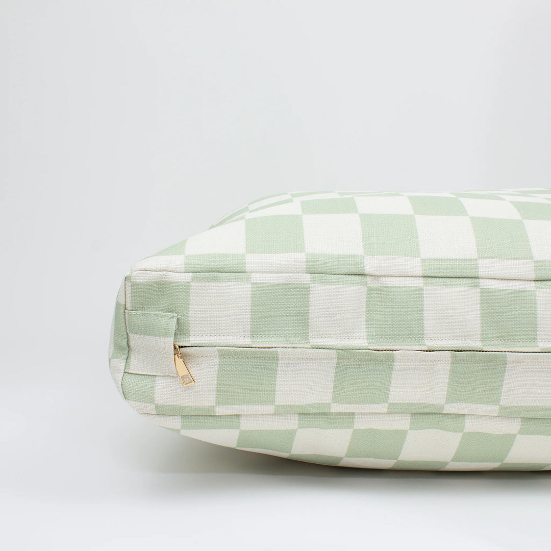 Fenwick Pillow Bed - Mint Checkers