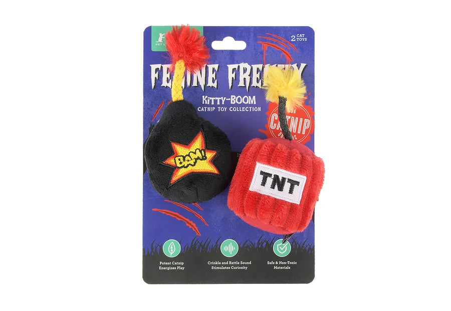 PET P.L.A.Y. - Plush Catnip toy - Halloween Kitty Boom - 2pk