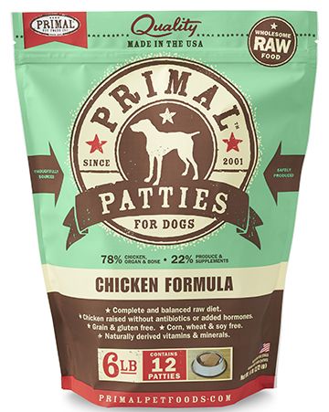 Primal Raw Patties for Dogs Chicken