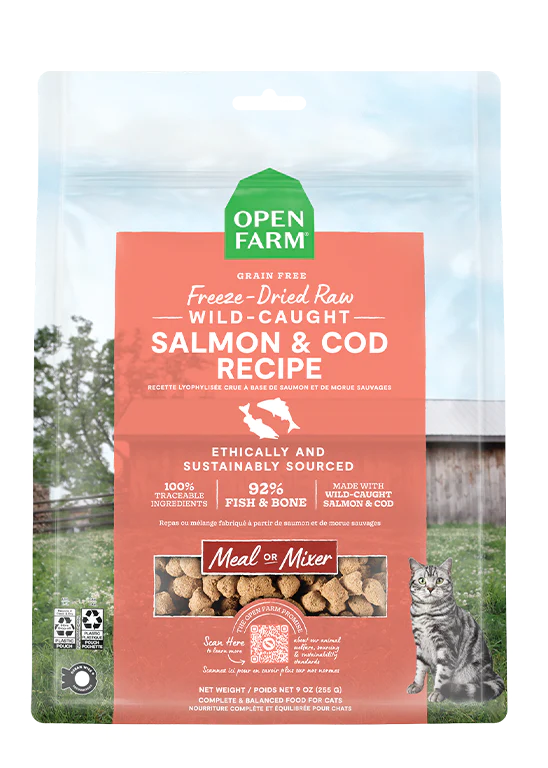 Open Farm Salmon & Cod Freeze-Dried Raw Cat Food