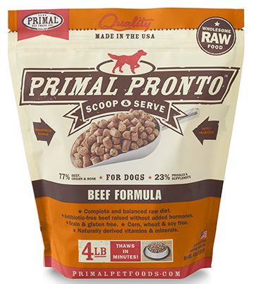 Primal Raw Pronto for Dogs Beef