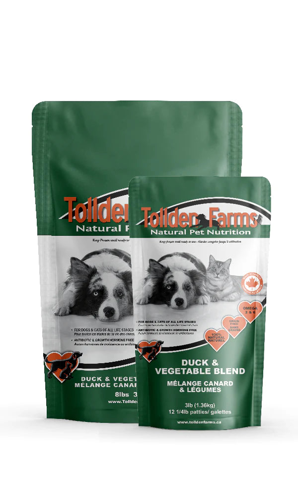 Tollden Farms Duck & Veg 3lb Raw Dog Food
