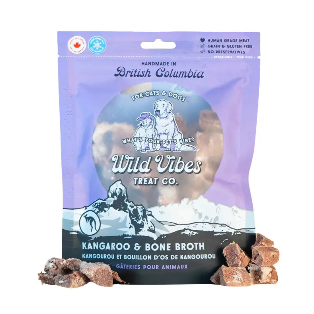 Wild Vibes Kangaroo & Bone Broth Dog Treats