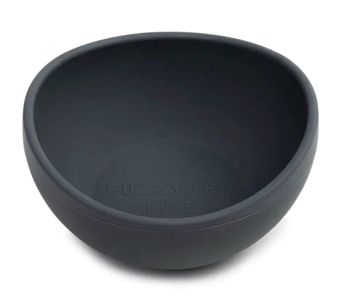 FuzzYard Life Silicone Dog Bowl - Slate Grey