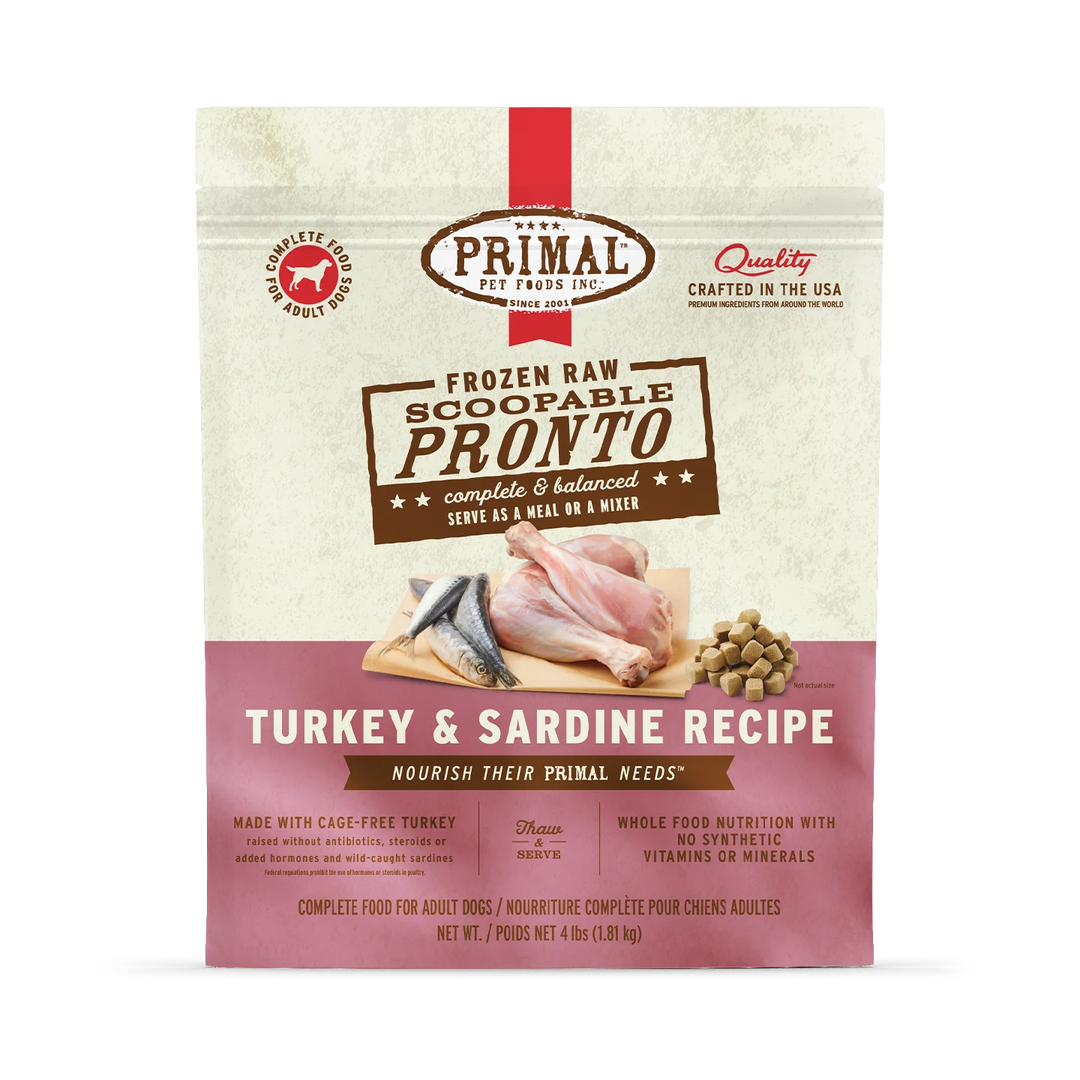 Primal Raw Pronto Turkey & Sardines Dog Food